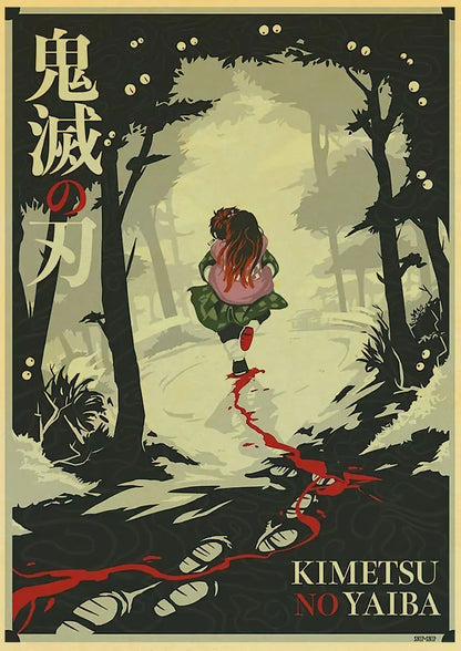 Demon Slayer Retro Posters