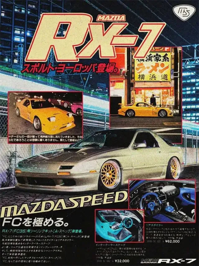 Japanese Cars JDM Racing Magazine Cover Poster V3