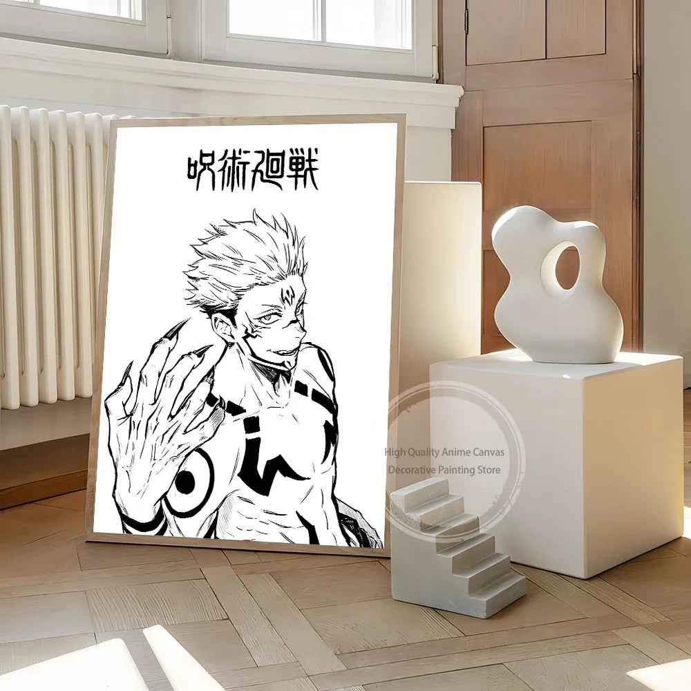 Black And White Jujutsu Kaisen Posters