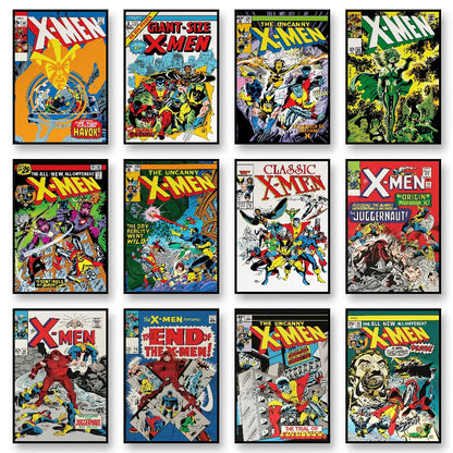 X-MEN Retro Comic Posters - Marvel Wall Art