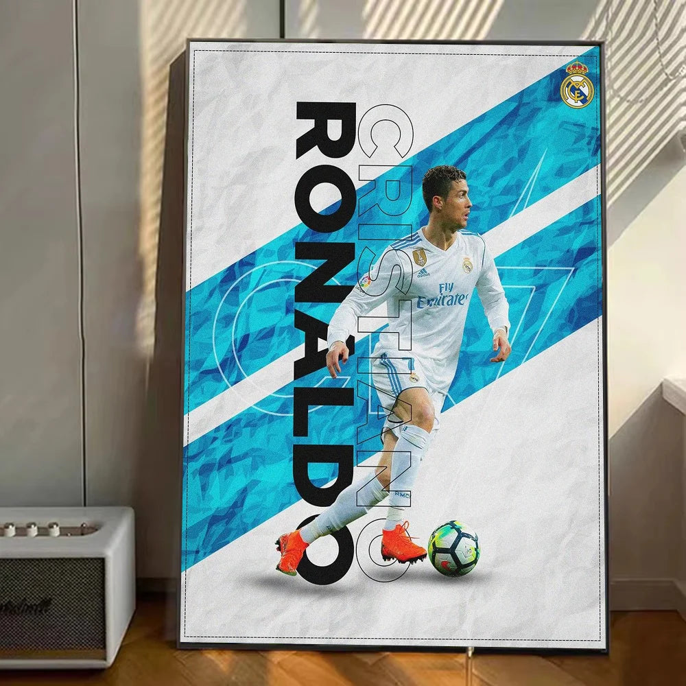 Portugal Football Star CR7 Poster Stickers Art Wall
