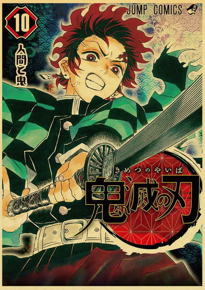 Demon Slayer Retro Posters