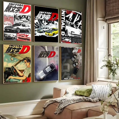 Initial D AE86 Canvas Posters