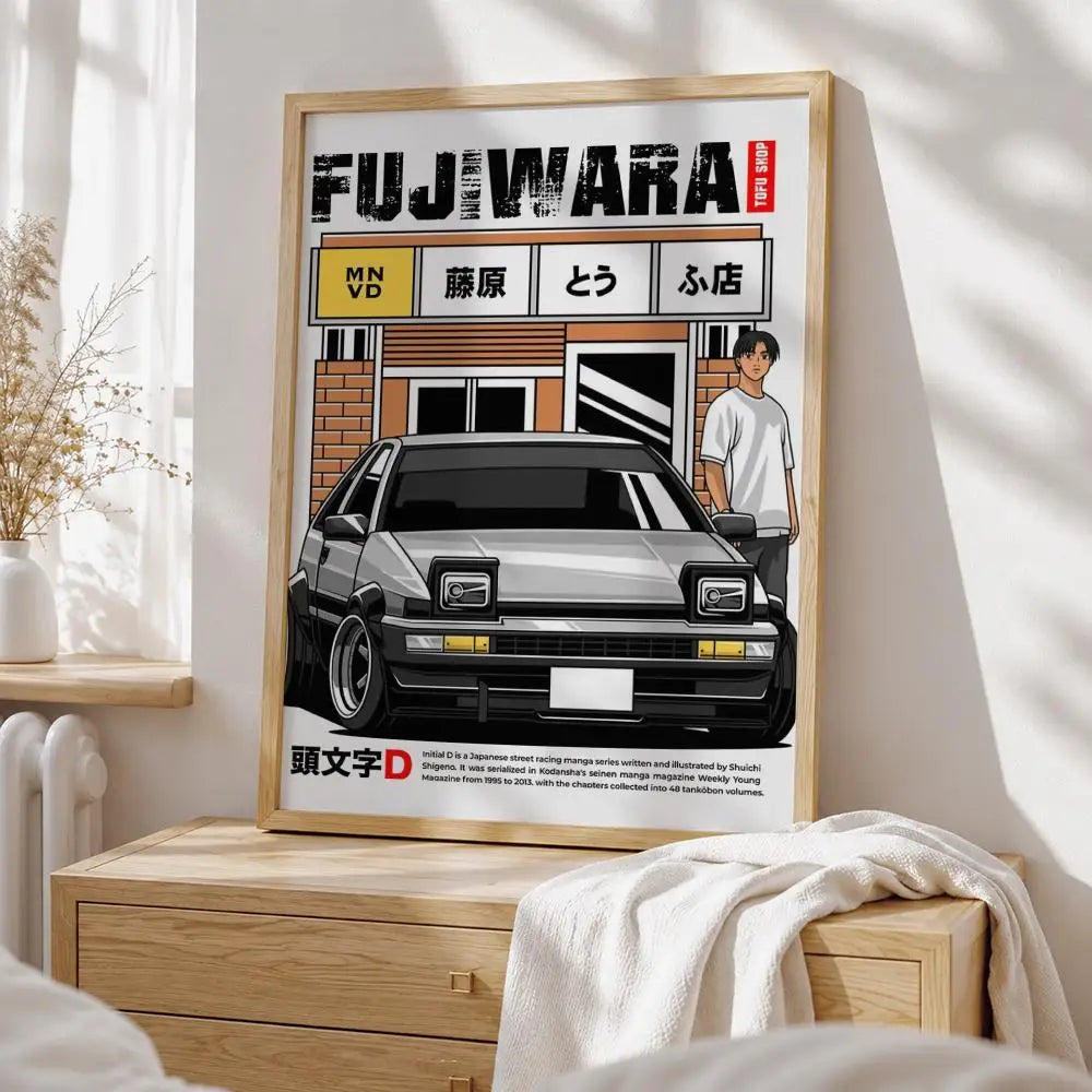 Retro AE86 Racing Posters