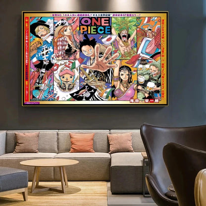 One Piece Luffy Poster Home Decor