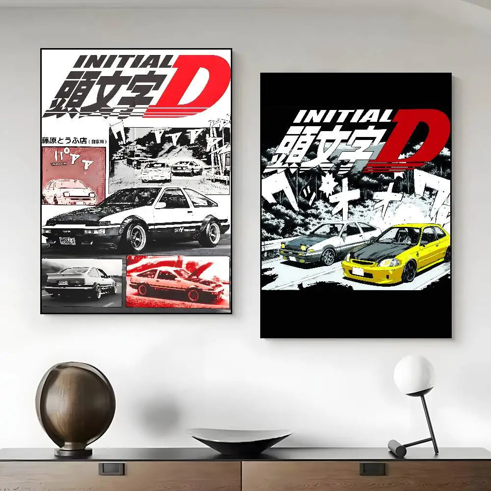 Initial D AE86 Canvas Posters