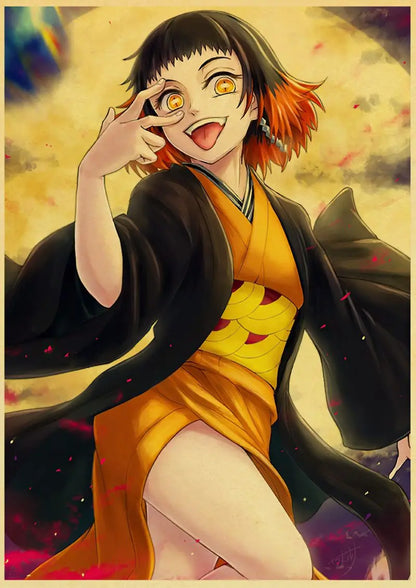 Demon Slayer Retro Posters