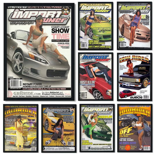 Japanese Cars JDM Racing Magazine Cover Poster V11