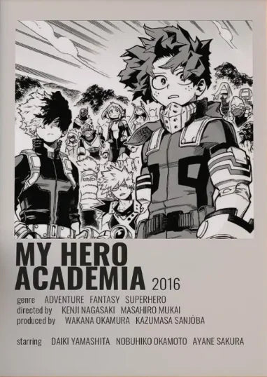 My Hero Academia Anime Retro Posters Room Decor