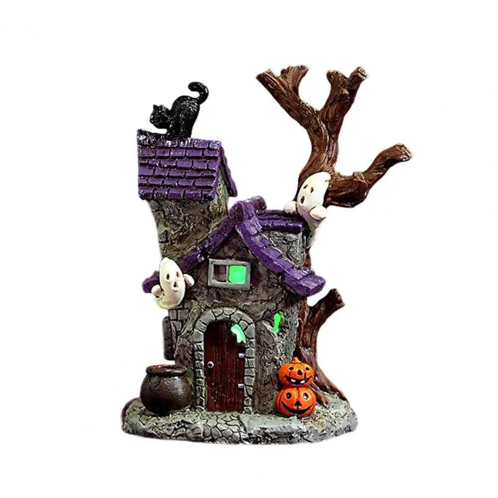 Haunted House & Spooky Resin Halloween Ornaments