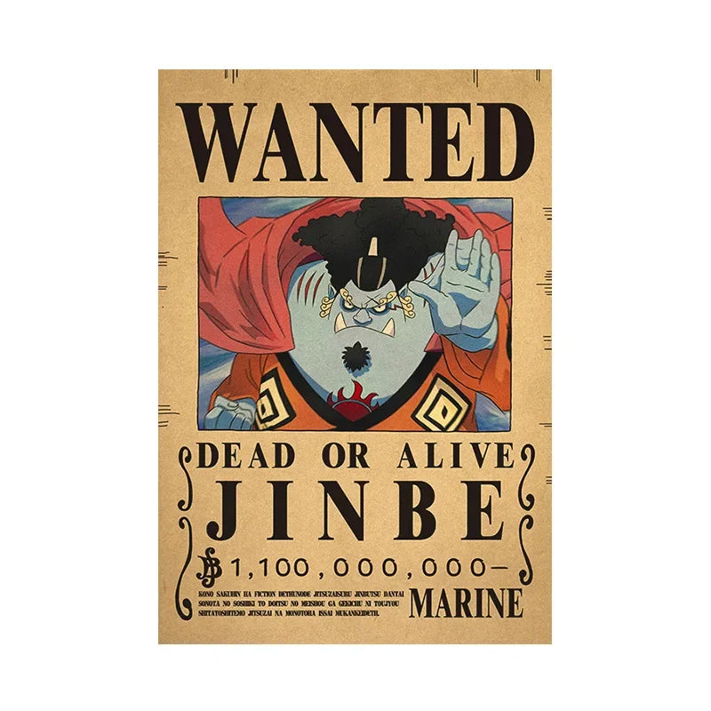 One Piece Anime Bounty Wanted Posters Room Decor