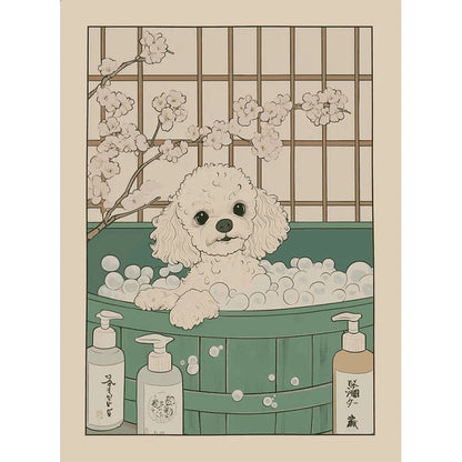 Animals Art Poster in Bathtub Bathroom Decoration