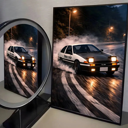 80s Initial D AE86 Posters