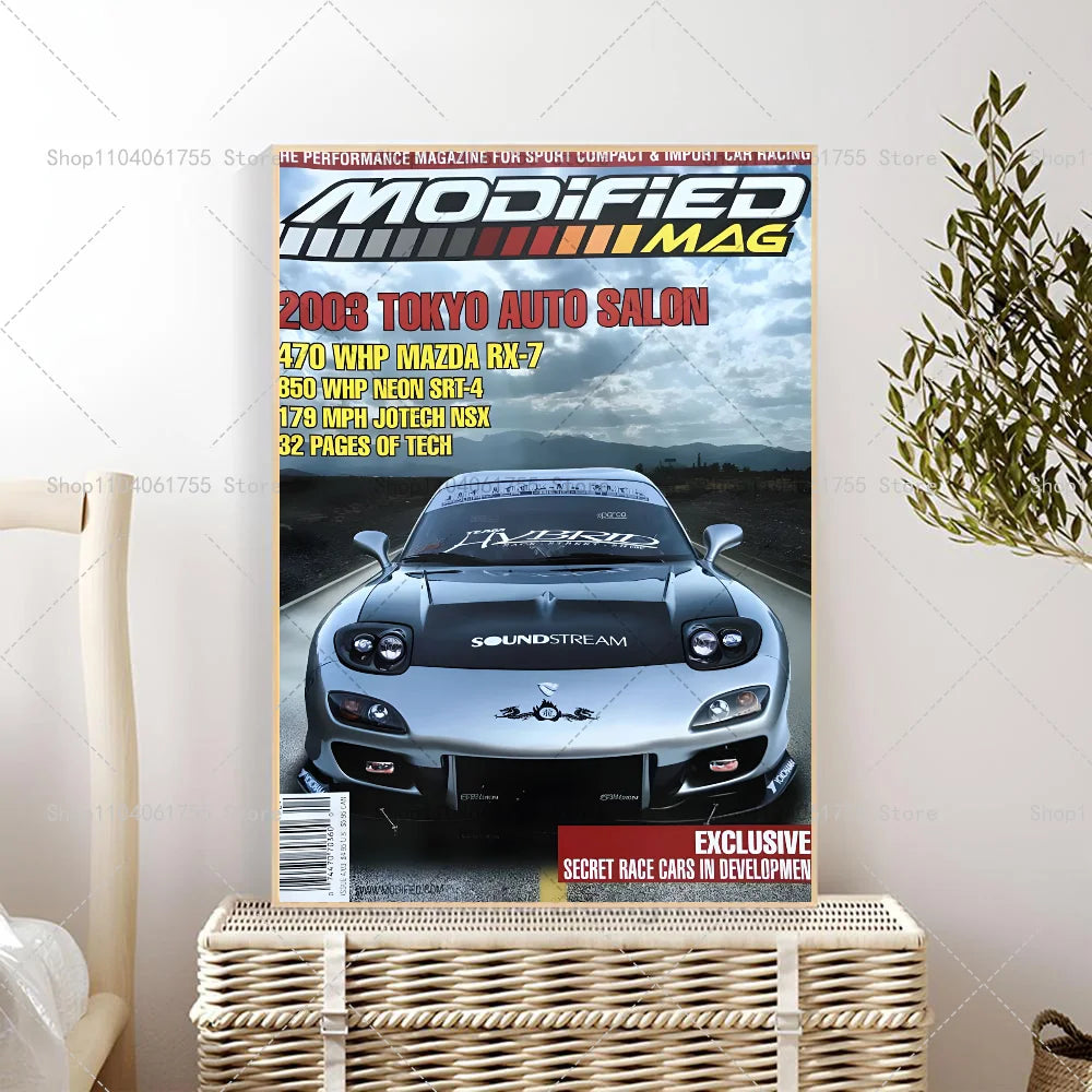 Japan Auto Magazine Cover Posters