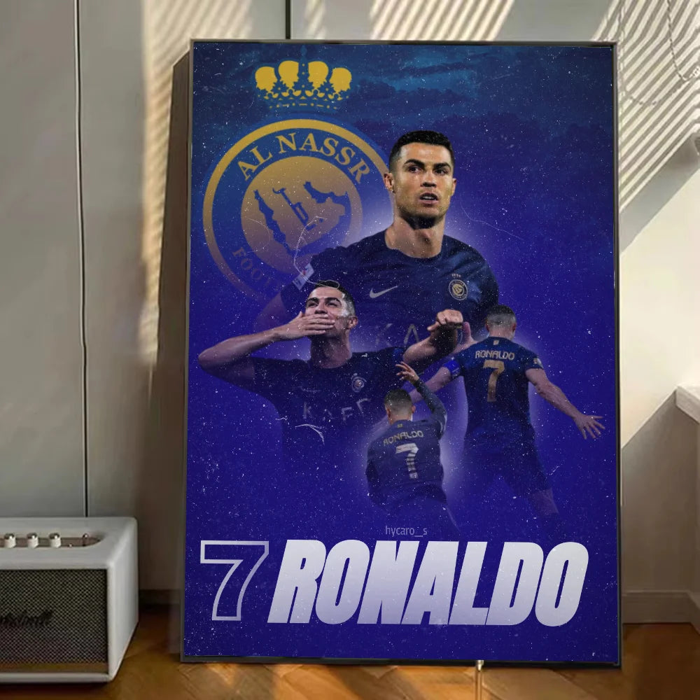 Portugal Football Star CR7 Poster Stickers Art Wall
