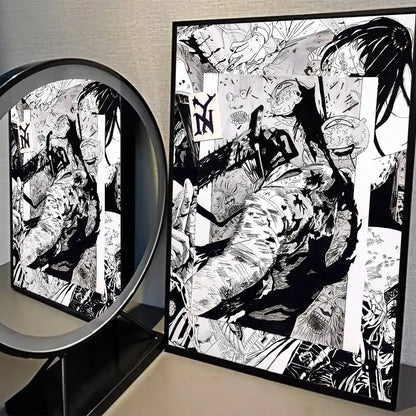 Chainsaw Man Poster Vintage Anime Wall Art v3