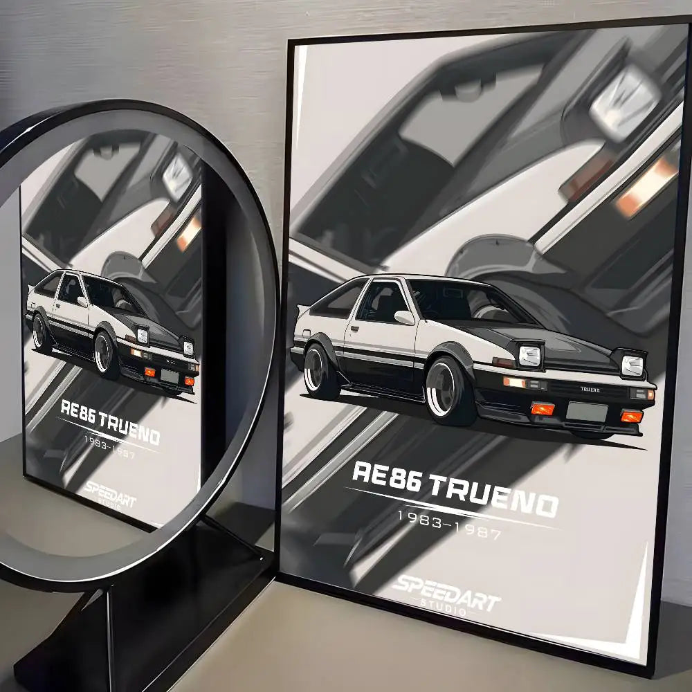 80s Initial D AE86 Posters