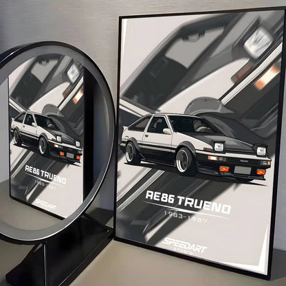 80s Initial D AE86 Posters