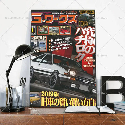 Vintage Japanese Racing Car Posters