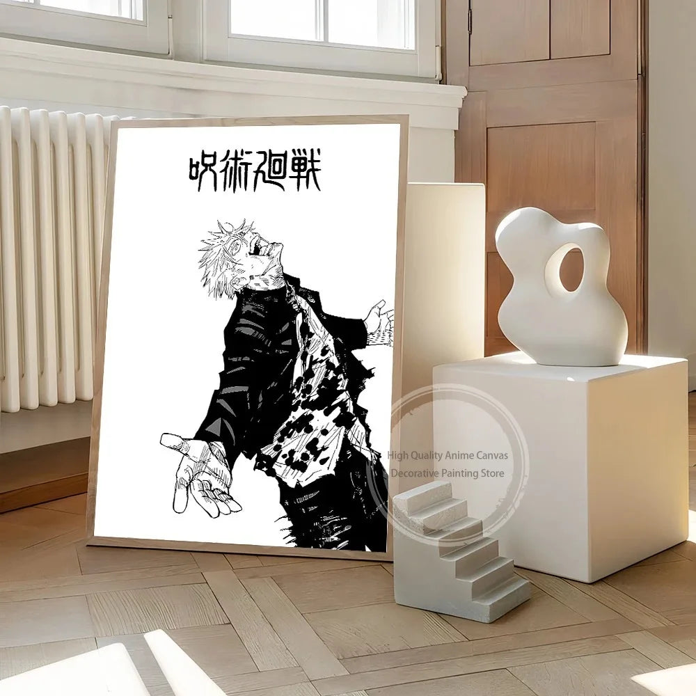 Black And White Jujutsu Kaisen Posters