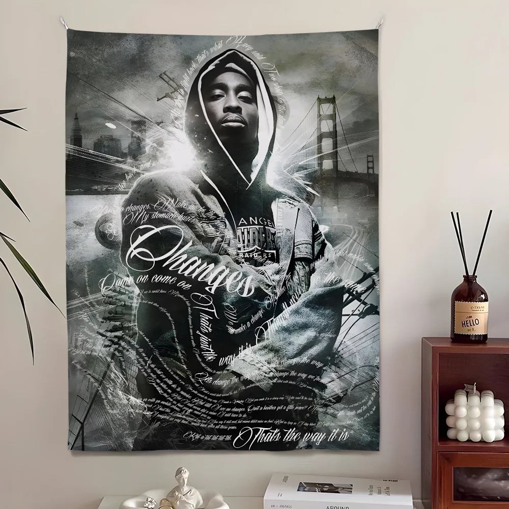 Tupac Wall Tapestry 2Pac Rap Icon