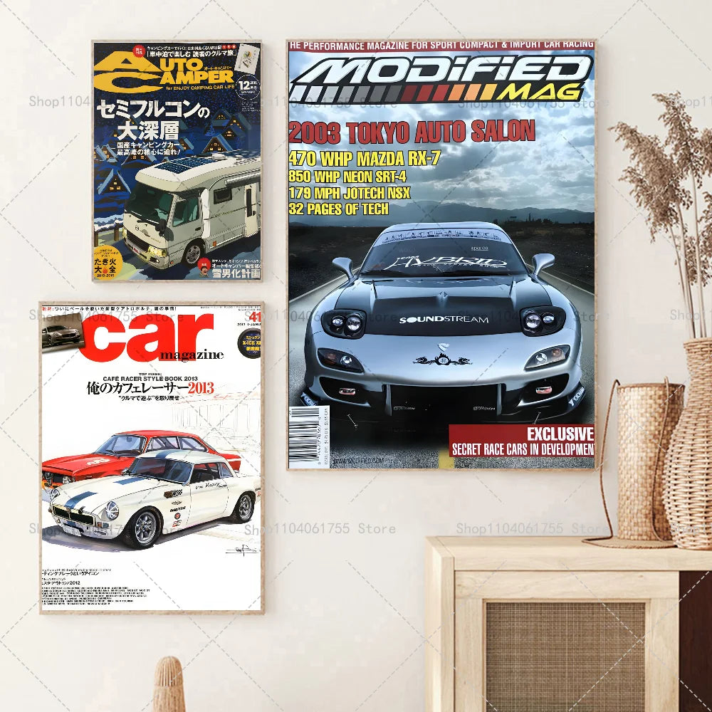 Japan Auto Magazine Cover Posters