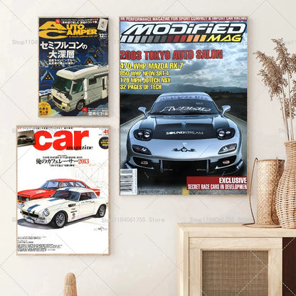 Japan Auto Magazine Cover Posters
