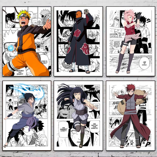 Japanese Naruto Anime Poster Stickers Art Wall