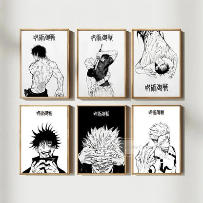 Retro Jujutsu Kaisen Posters