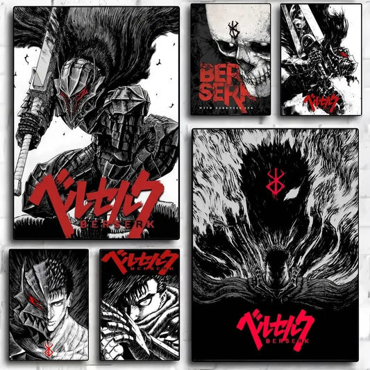 Anime Berserk Poster Japanese Manga Wall Art v3