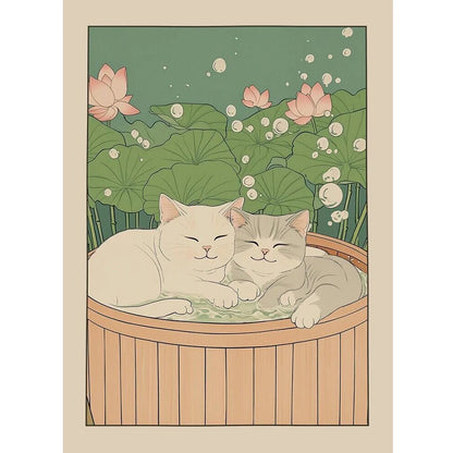 Animals Art Poster in Bathtub Bathroom Decoration