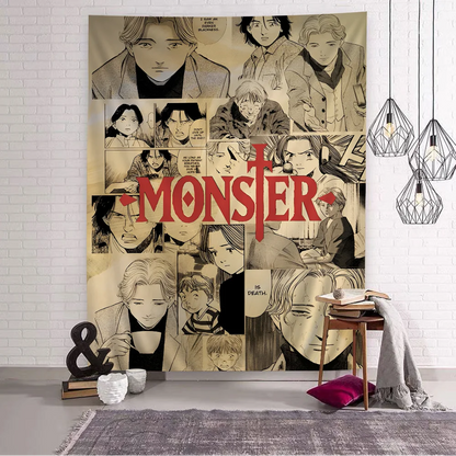Monster Anime Tapestry - Dark Manga Wall Hanging