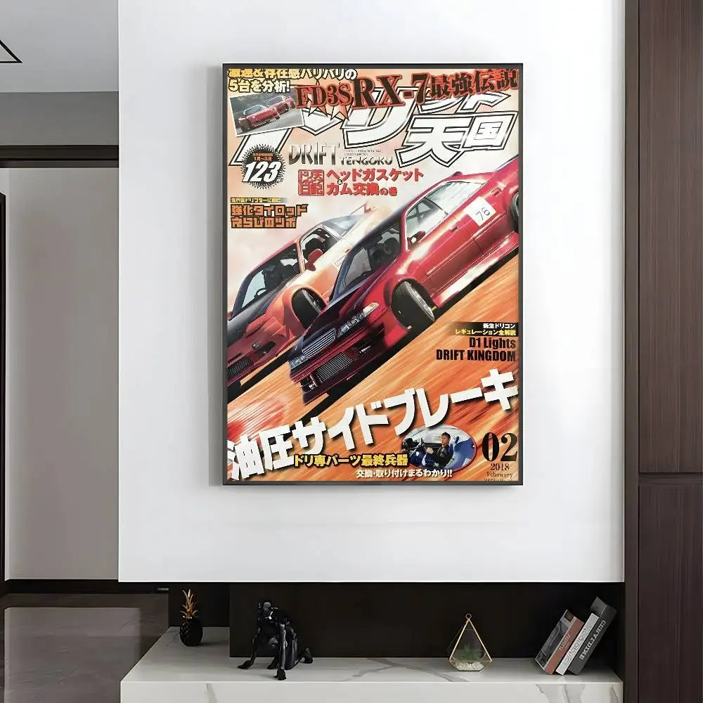 Vintage Japanese Racing Cars Magazine Poster –… | Threadline