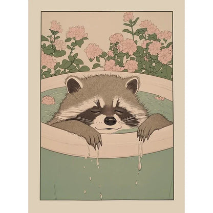 Animals Art Poster in Bathtub Bathroom Decoration