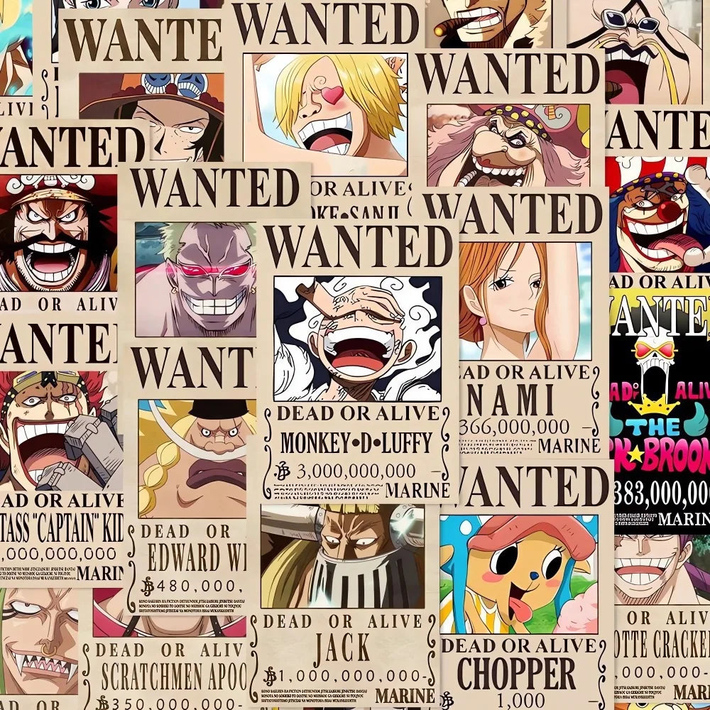 One Piece Wanted Posters 56PCS