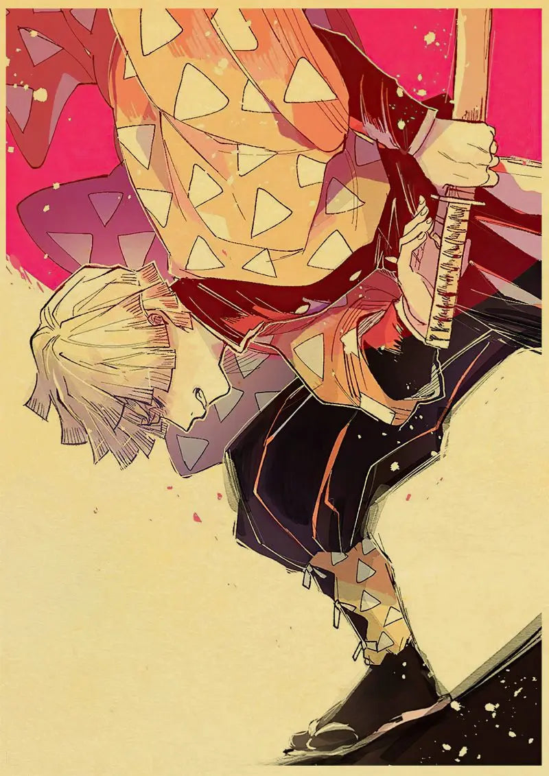 Demon Slayer Retro Posters