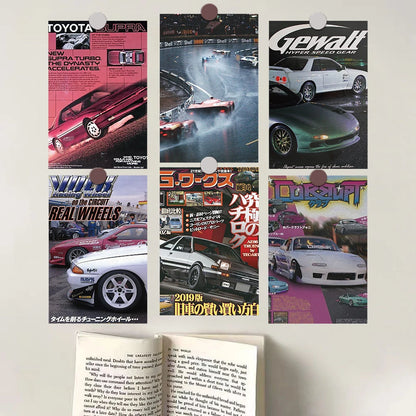 Japanese Racing Car Collage 10PCS