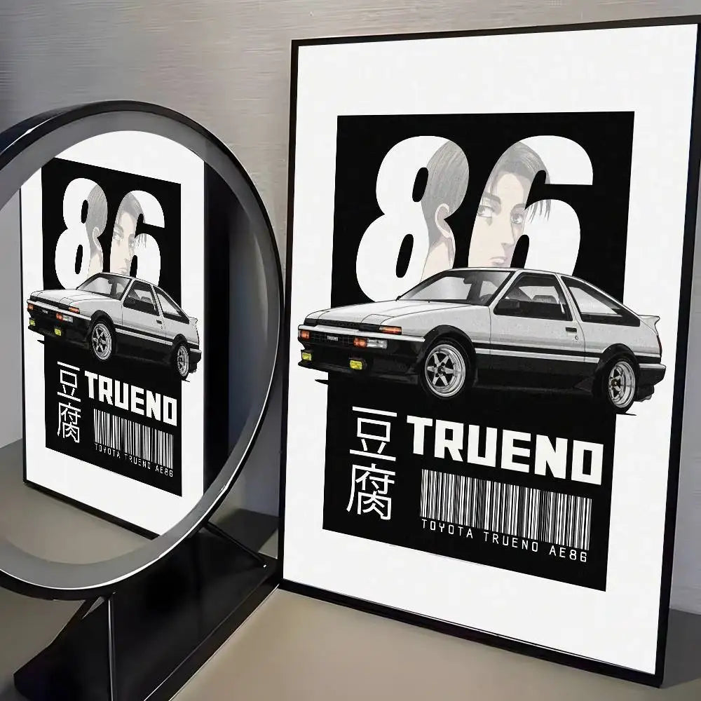 80s Initial D AE86 Posters
