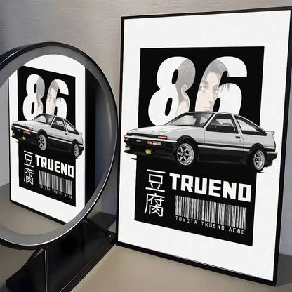 80s Initial D AE86 Posters