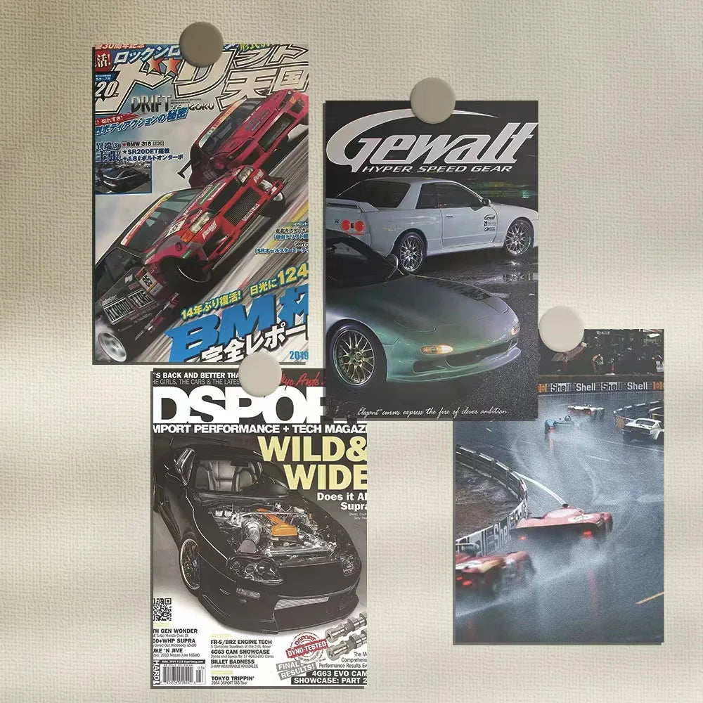 Japanese Racing Car Collage 10 Piece Set