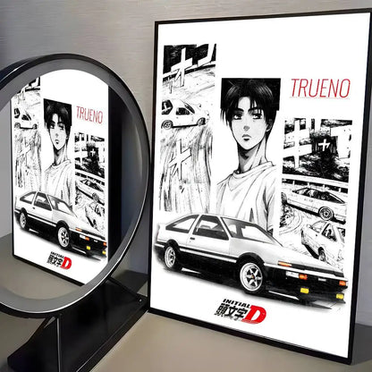Initial D AE86 Canvas Posters