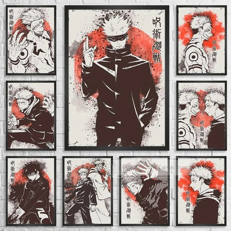 Retro Jujutsu Kaisen Posters