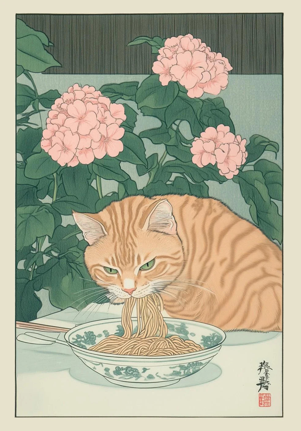Japanese Cat Aesthetic Home Decor