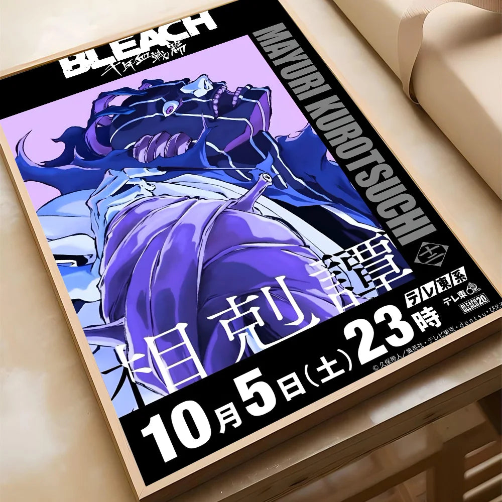 Bleach Anime Poster Wall Art Print for Bedroom, Gaming Room, or Home Decor