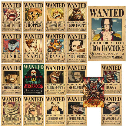 One Piece Wanted Posters 56PCS