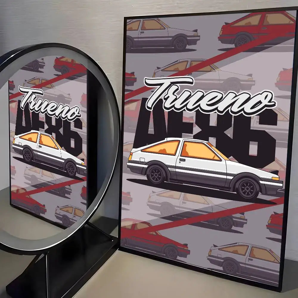 80s Initial D AE86 Posters