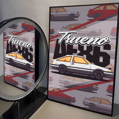 80s Initial D AE86 Posters