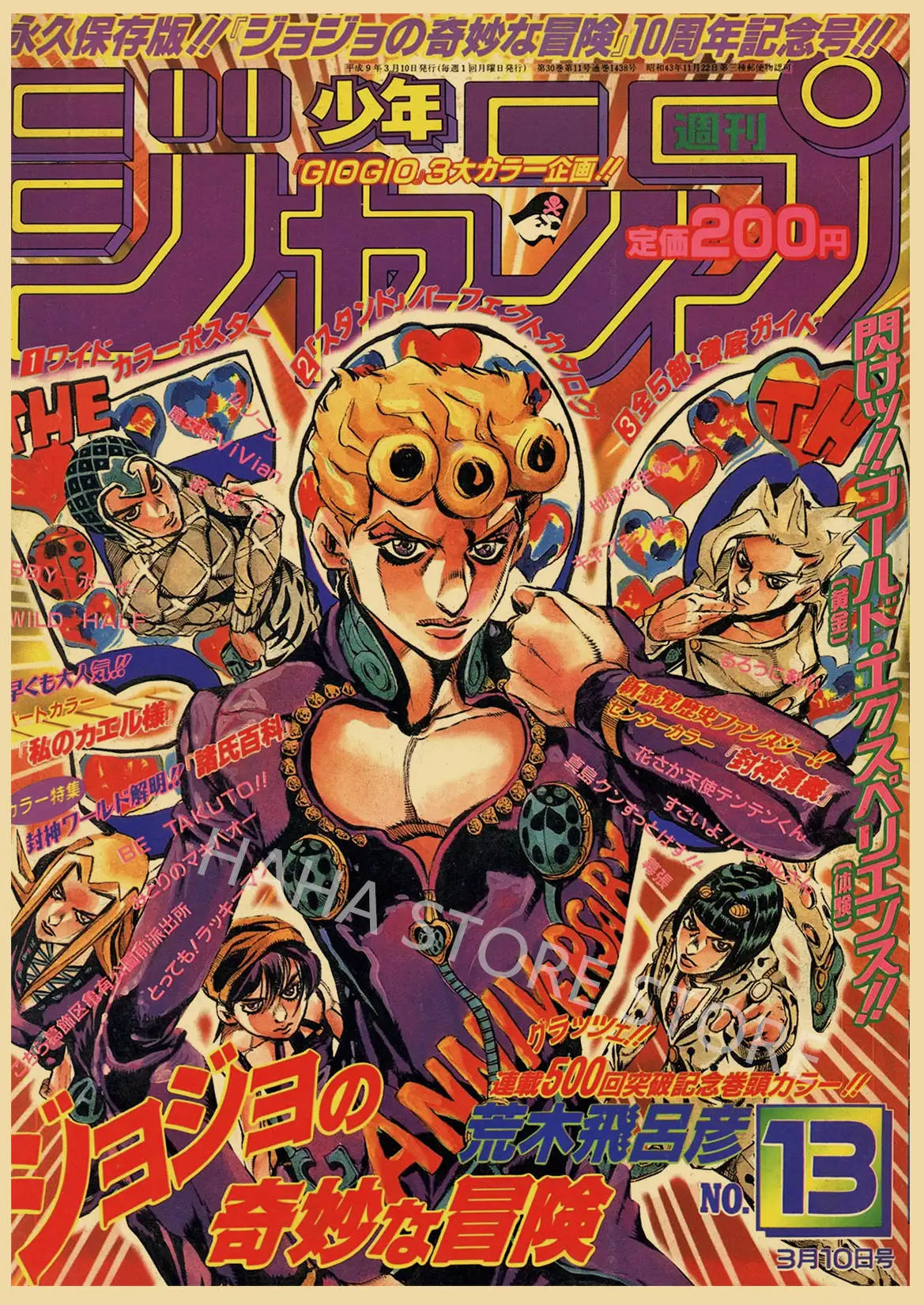 JoJos Bizarre Adventure Retro Anime Poster