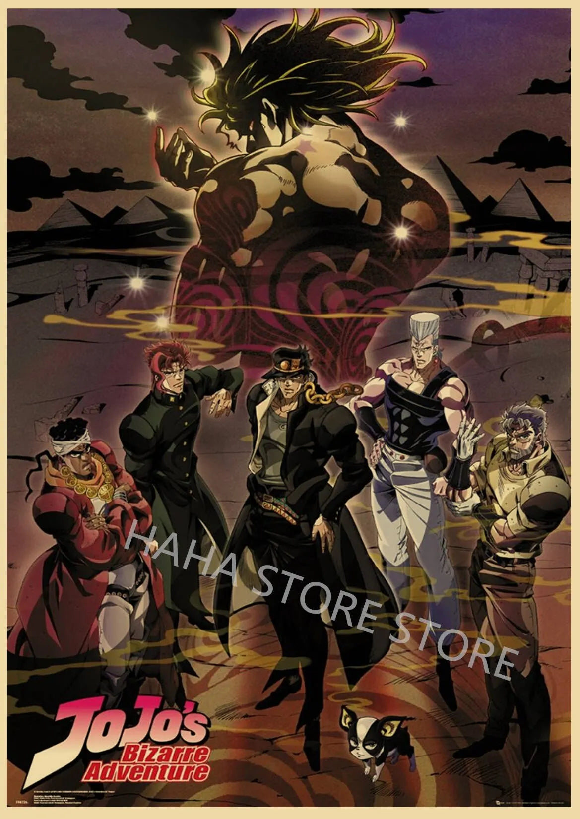JoJos Bizarre Adventure Retro Anime Poster