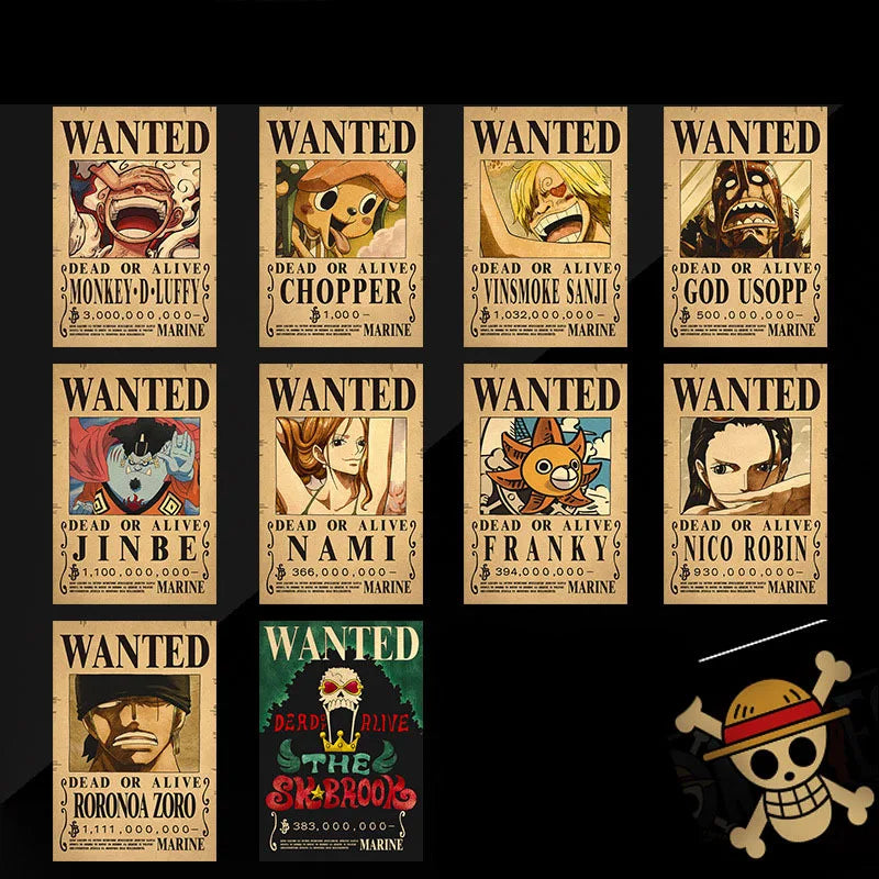 One Piece Wanted Posters 56PCS